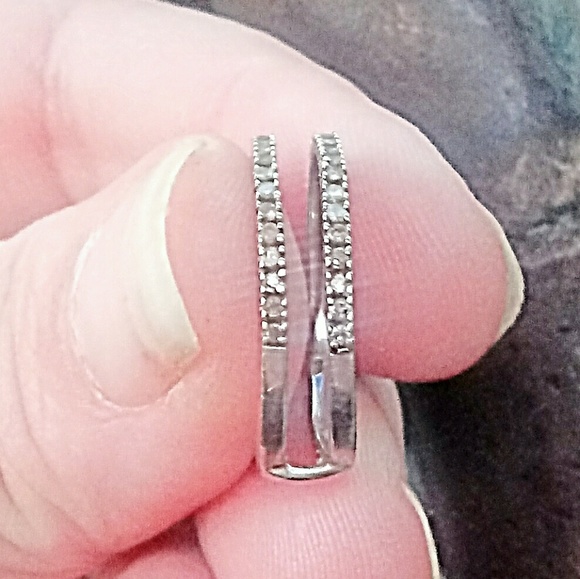 Sterling Silver Diamond Ring Guard - Picture 3 of 4